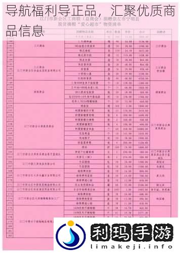 导航福利导正品，汇聚优质商品信息